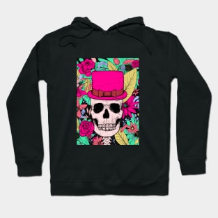 Macabre Floral Skull Head Hoodie